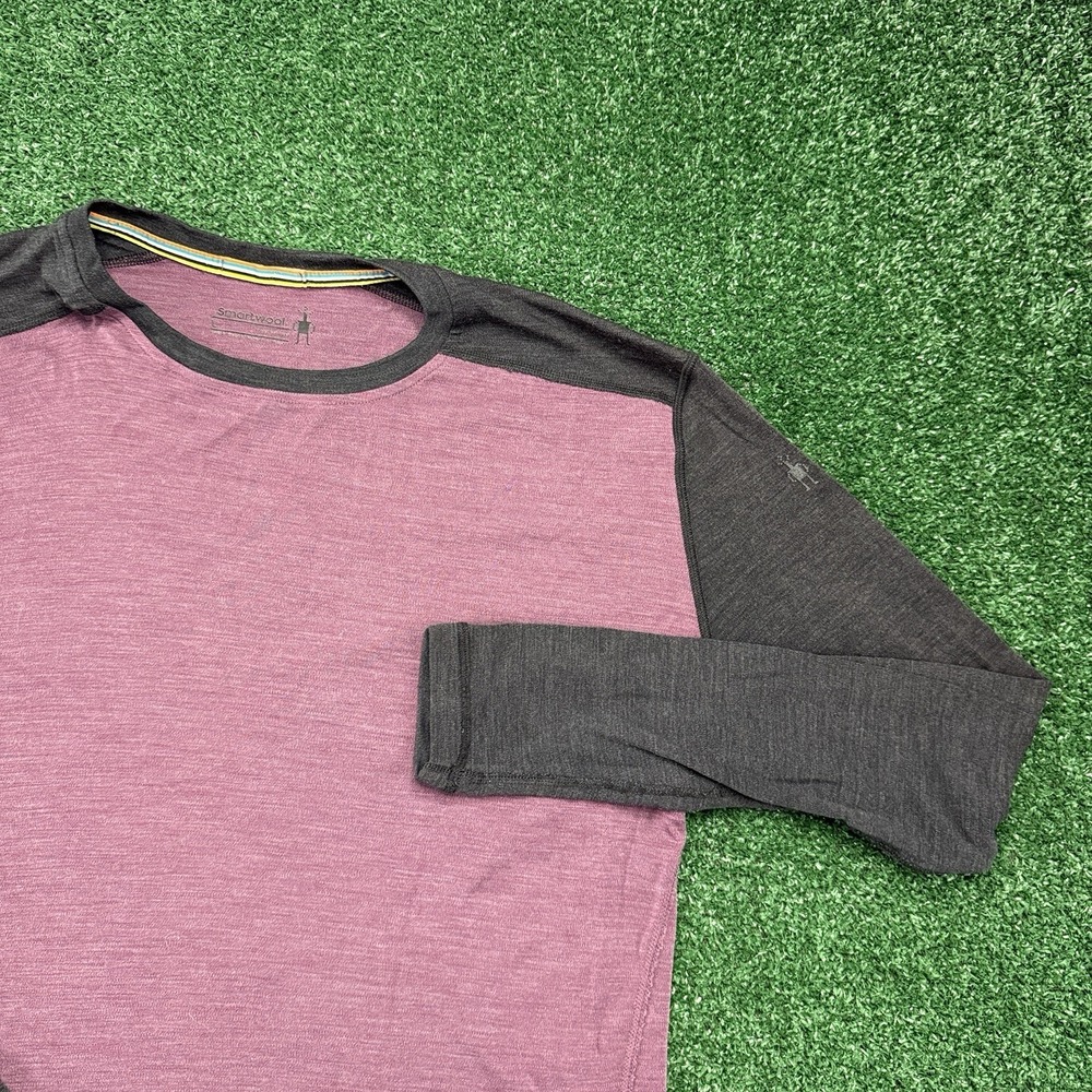 Smartwool Men's Long Sleeve Tee T-Shirt Size Large Marron